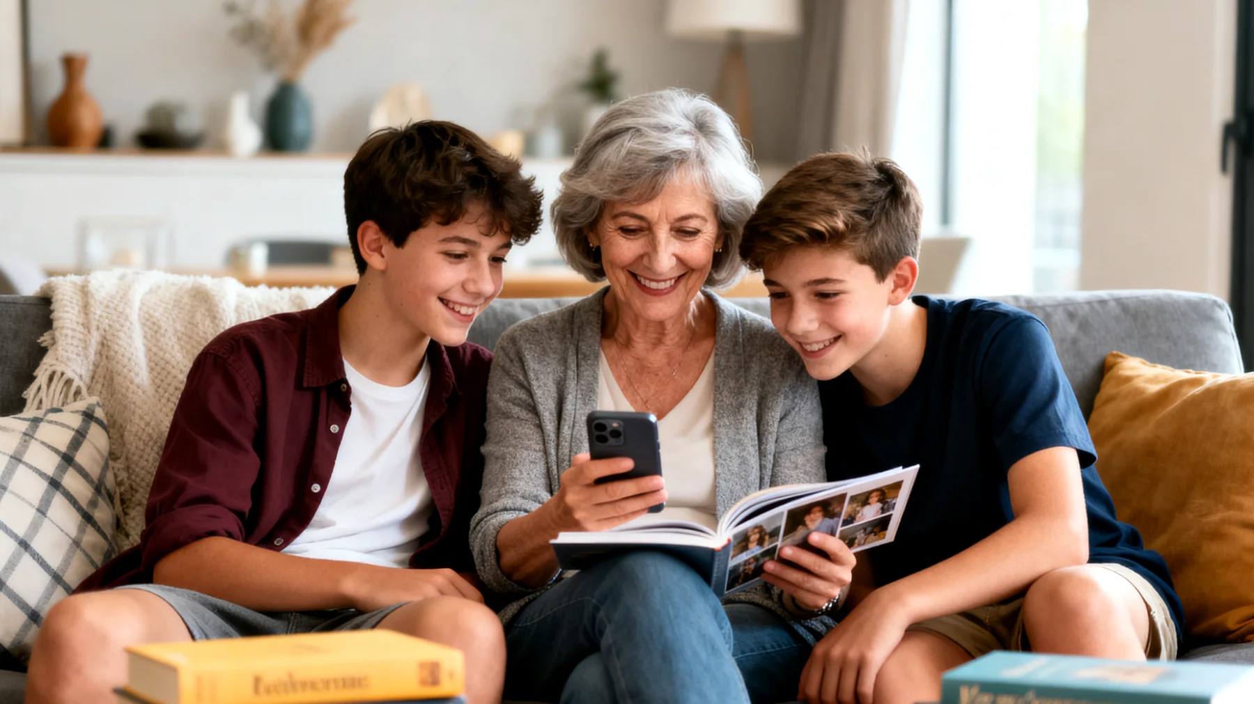 Comment une grand-mère peut-elle maintenir et renforcer le lien affectif avec ses petits-enfants adolescents qui semblent s'éloigner naturellement durant cette période de construction identitaire ?"