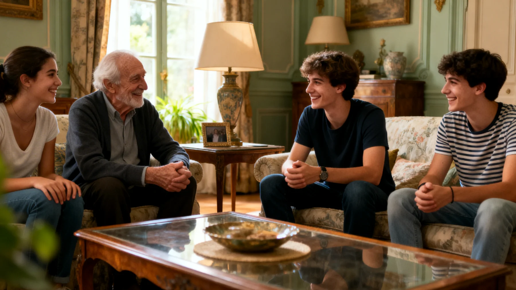 Comment un grand-père peut-il maintenir une relation significative et enrichissante avec ses petits-enfants jeunes adultes malgré les différences générationnelles dans les valeurs, les modes de vie et les visions du monde ?"